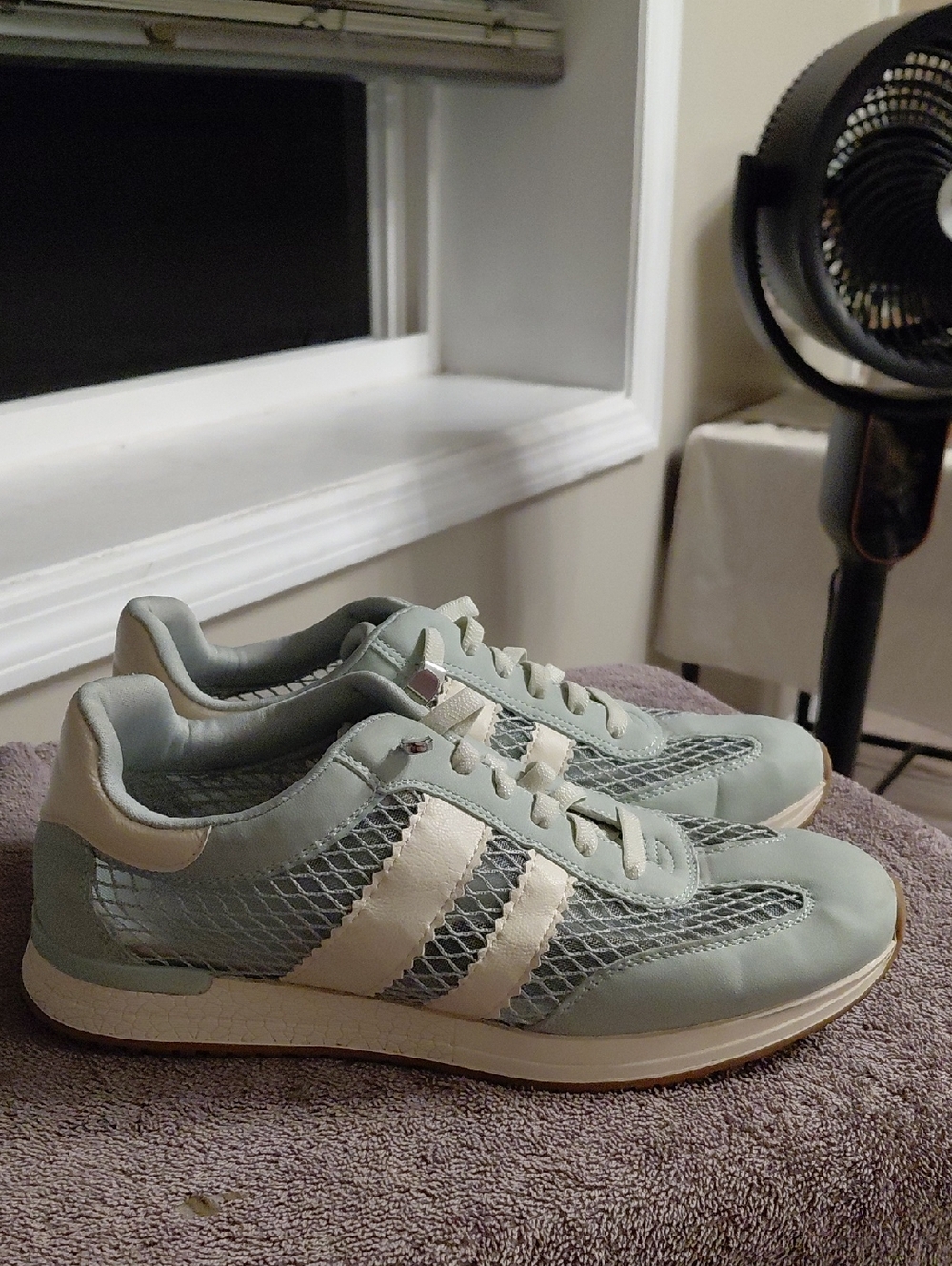 Dolce Vita Light Sage Green Lace-Up Sneakers